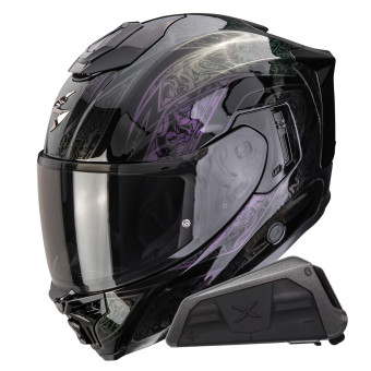 Casque Integral Scorpion Exo 1500 Air Fantasy Black Chameleon + Kit bluetooth Exo-Com Link-1 Casque Integral Scorpion Exo 1500 Air Fantasy Black Chameleon + Kit bluetooth Exo-Com Link-1