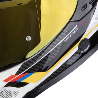 Scorpion Exo 1500 Air Sleek White Blue Yellow