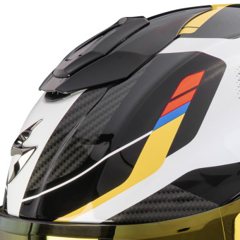 Scorpion Exo 1500 Air Sleek White Blue Yellow