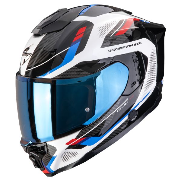 Integral Scorpion Exo 1500 Air Sleek White Red Blue Integral Scorpion Exo 1500 Air Sleek White Red Blue