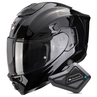 Integral Scorpion Exo 1500 Air Solid Black + Kit Bluetooth BT Mini