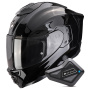 Casque Integral Scorpion Exo 1500 Air Solid Black + Kit Bluetooth BT Mini