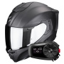 Casque Integral Scorpion Exo 1500 Air Solid Matt Black + Kit Bluetooth 5S Solo