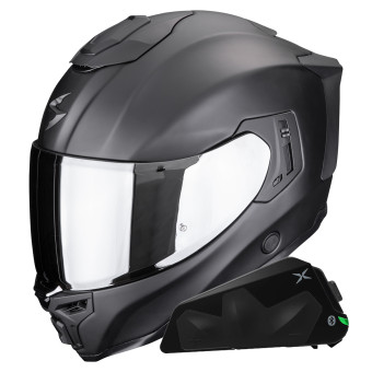 Casque Integral Scorpion Exo 1500 Air Solid Matt Black + Kit bluetooth Exo-Com Link-1C Casque Integral Scorpion Exo 1500 Air Solid Matt Black + Kit bluetooth Exo-Com Link-1C