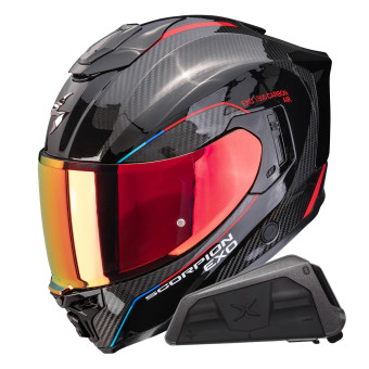 Casque Integral Scorpion Exo 1500 Carbon Air Mundi Black Red + Kit bluetooth Exo-Com Link-1 Casque Integral Scorpion Exo 1500 Carbon Air Mundi Black Red + Kit bluetooth Exo-Com Link-1