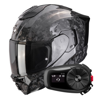 Integral Scorpion Exo 1500 Carbon Air Onyx Solid Black + Kit Bluetooth 5S Solo