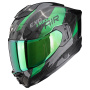 Casque Integral Scorpion Exo 1500 Carbon Air Platted Black Green
