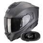 Casque Integral Scorpion Exo 1500 Carbon Air Solid Matt Black + Kit bluetooth 5R Lite Solo
