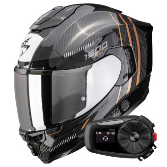 Integral Scorpion Exo 1500 Carbon Air Zity Black Copper + Kit Bluetooth 5S Solo
