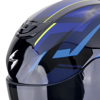 Scorpion Exo 391 Aaxo Black Blue + Kit bluetooth BT Mini