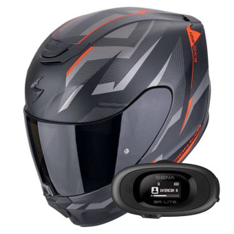 Integral Scorpion Exo 391 Aaxo Matt Black Red + Kit bluetooth 5R Lite