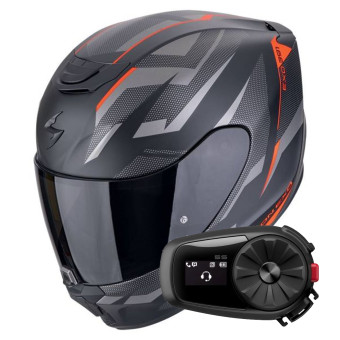 Integral Scorpion Exo 391 Aaxo Matt Black Red + Kit Bluetooth 5S