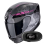 Casque Integral Scorpion Exo 391 Ava Black Pink + Kit bluetooth 5R Lite