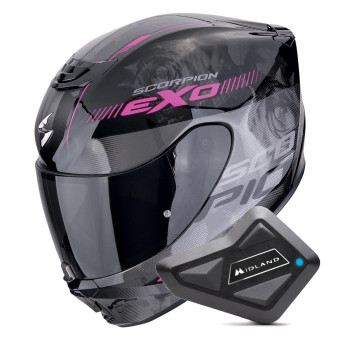 Integral Scorpion Exo 391 Ava Black Pink + Bluetooth-Kit BT Mini