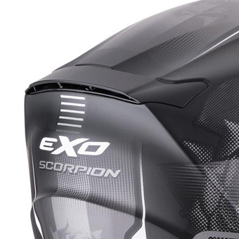 Scorpion Exo 391 Ava Matt Black Silver + Kit bluetooth 5R Lite