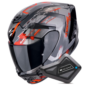 Integral Scorpion Exo 391 Clutter Black Red + Kit Bluetooth BT Mini