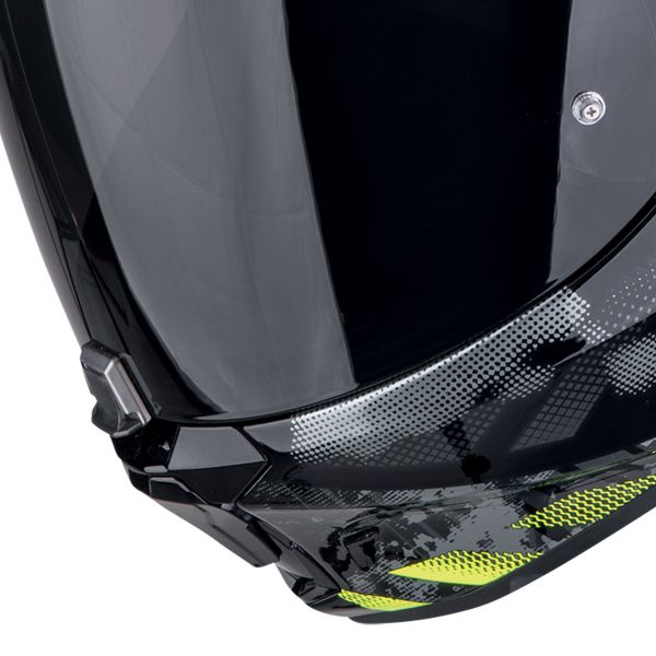 Scorpion Exo 391 Clutter Black Yellow Fluo + Kit Bluetooth BT Mini