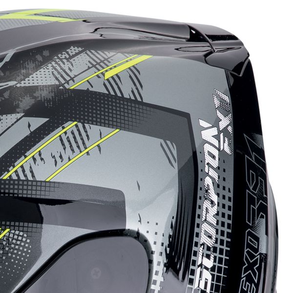 Scorpion Exo 391 Clutter Black Yellow Fluo + Kit Bluetooth BT Mini