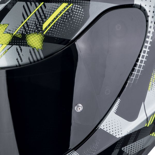 Scorpion Exo 391 Clutter Black Yellow Fluo + Kit Bluetooth BT Mini