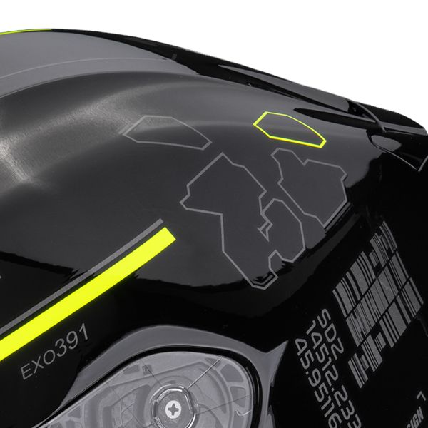 Scorpion Exo 391 Iron Black Neon Yellow