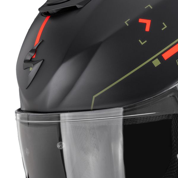 Scorpion Exo 391 Iron Matt Black Green Red
