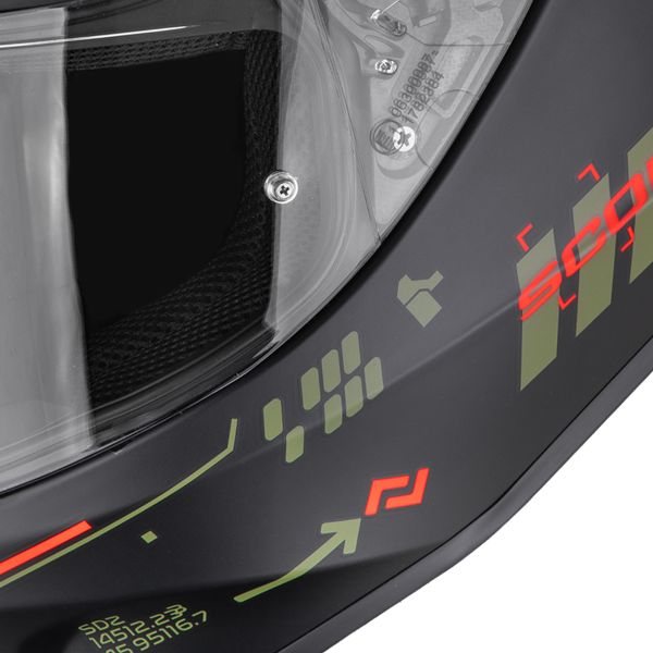 Scorpion Exo 391 Iron Matt Black Green Red