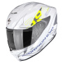 Casque Integral Scorpion Exo 391 Key White Silver Neon Yellow