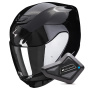 Casque Integral Scorpion Exo 391 Solid Black + Kit bluetooth BT Mini