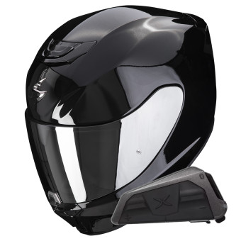 Integral Scorpion Exo 391 Solid Black + Kit bluetooth Exo-Com Link-1
