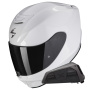 Casque Integral Scorpion Exo 391 Solid Pearl White + Kit bluetooth Exo-Com Link-1