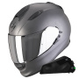 Casque Integral Scorpion Exo 491 Anthrazit Matt + Bluetooth-Kit Exo-Com Link-1C