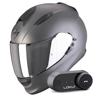 Integral Scorpion Exo 491 Anthracite Matt + Kit Bluetooth Lokui K30