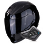 Casque Integral Scorpion Exo 491 Black + Kit Bluetooth BT Mini
