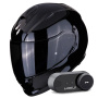 Casque Integral Scorpion Exo 491 Black + Kit Bluetooth Lokui K30