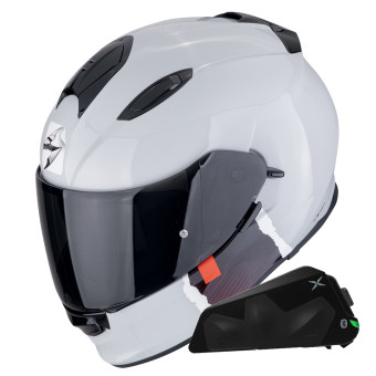 Integral Scorpion Exo 491 Code Grey Red + Bluetooth-Kit Exo-Com Link-1C