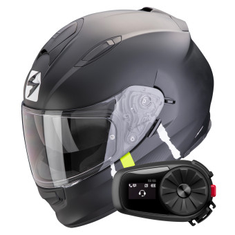 Integral Scorpion Exo 491 Code Matt Black Silver + Kit Bluetooth 5S Solo