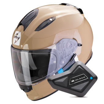 Integral Scorpion Exo 491 Code Sand Blue + Kit Bluetooth BT Mini