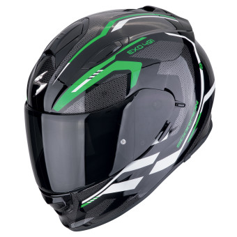 Scorpion Exo 491 Kripta Black Green White + Kit Bluetooth BT Mini