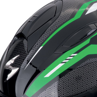Scorpion Exo 491 Kripta Black Green White + Kit Bluetooth BT Mini