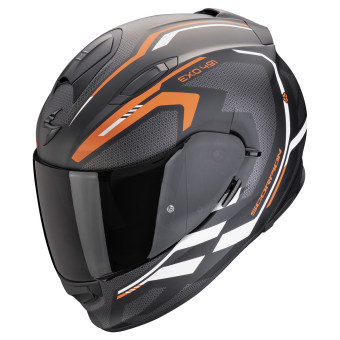 Scorpion Exo 491 Kripta Matt Black Orange White + Bluetooth-Kit Exo-Com Link-1
