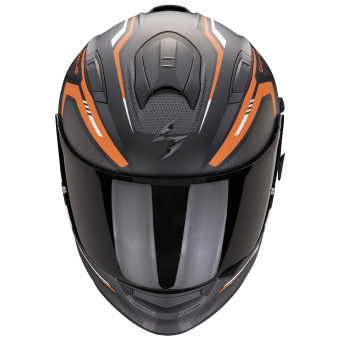 Scorpion Exo 491 Kripta Matt Black Orange White + Bluetooth-Kit Exo-Com Link-1