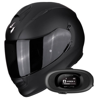 Casque Integral Scorpion Exo 491 Matt Black + Kit bluetooth 5R Lite Casque Integral Scorpion Exo 491 Matt Black + Kit bluetooth 5R Lite