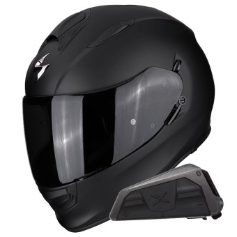 Integral Scorpion Exo 491 Matt Black + Bluetooth-Kit Exo-Com Link-1