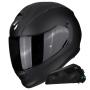 Casque Integral Scorpion Exo 491 Matt Black + Bluetooth-Kit Exo-Com Link-1C