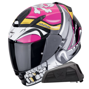 Integral Scorpion Exo 491 Pirate Pink + Bluetooth-Kit Exo-Com Link-1