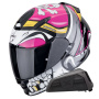 Casque Integral Scorpion Exo 491 Pirate Pink + Bluetooth-Kit Exo-Com Link-1