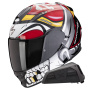 Casque Integral Scorpion Exo 491 Pirate Red + Bluetooth-Kit Exo-Com Link-1