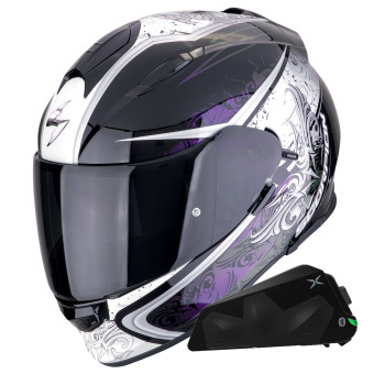 Integral Scorpion Exo 491 Run Black Chameleon + Bluetooth Kit Exo-Com Link-1C