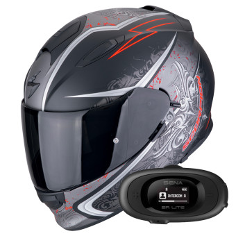 Integral Scorpion Exo 491 Run Matt Black Red + Kit bluetooth 5R Lite