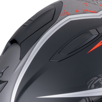 Scorpion Exo 491 Run Matt Black Red + Kit bluetooth 5R Lite